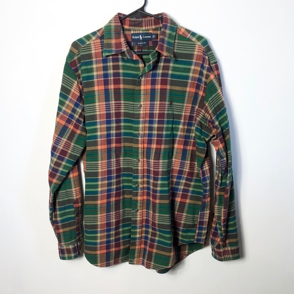 Ralph Lauren Polo flannel button down shirt plaid